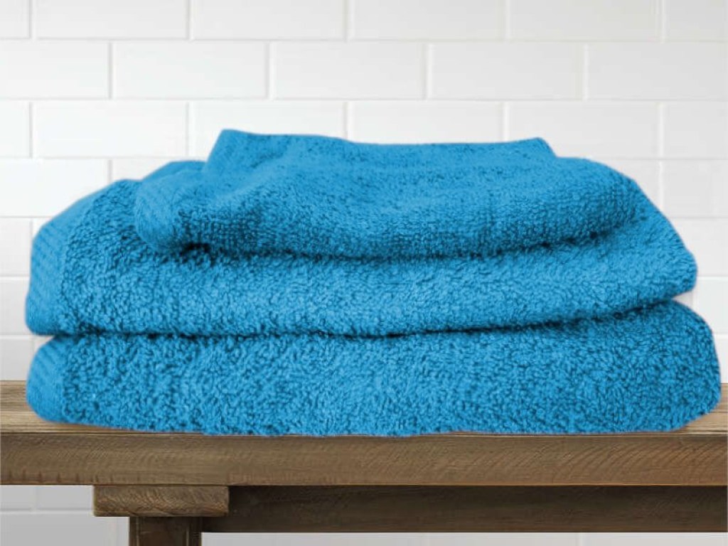 Σετ Πετσέτες Μπάνιου Βαμβακερές Γαλάζιο Γαρύφαλλο | Γαρύφαλλο - Λευκά Είδη